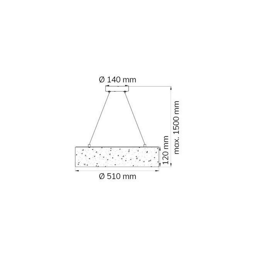 Wofi 6370.01.70.7000 - LED ljuskrona med textilsladd LEIKA LED/21W/230V