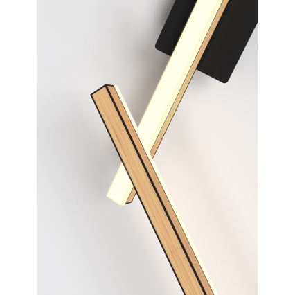 Wofi 7021-506 - LED ljusreglerad vägglampa RIMINI LED/57W/230V brun/svart