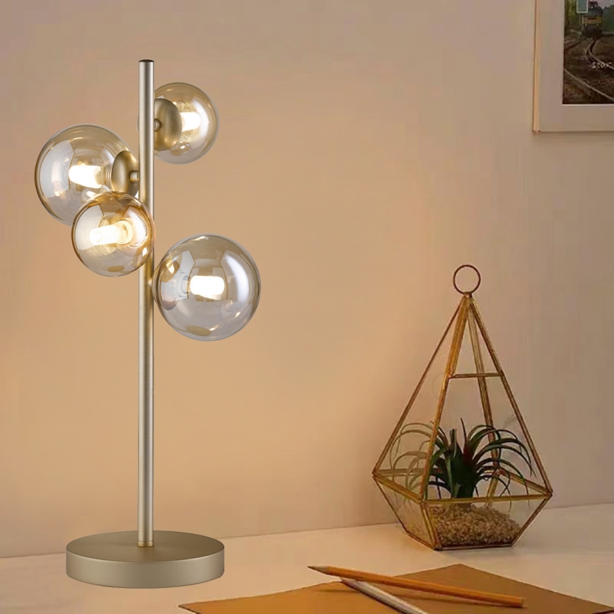 Wofi 8014.04.14.9000 - LED Bordslampa VILLA 4xG9/3W/230V guld