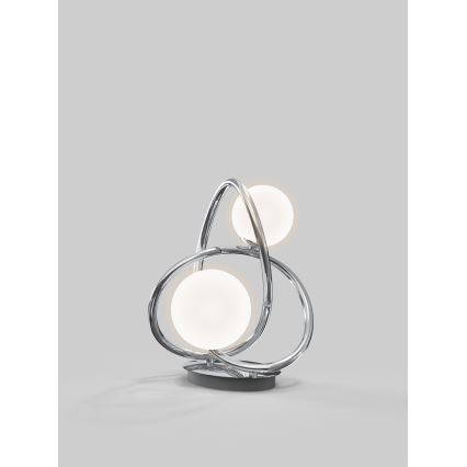 Wofi 8014-207 - LED bordslampa NANCY 2xG9/3,5W/230V skinande krom