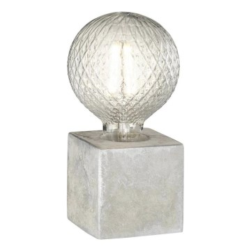 WOFI 8213.01.50.7000 - Bordslampa BROAD 1xE27/10W/230V betong