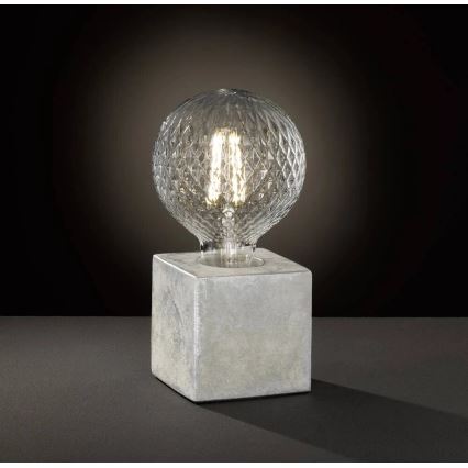 WOFI 8213.01.50.7000 - Bordslampa BROAD 1xE27/10W/230V betong