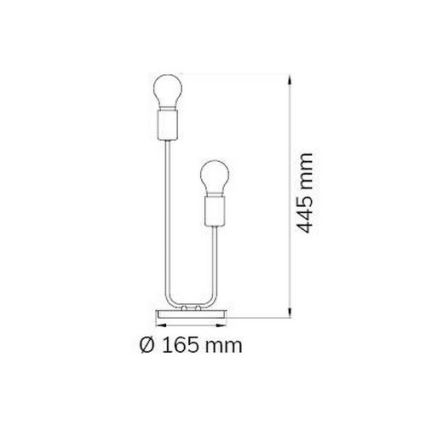Wofi 8255.02.10.8000 - Lampstativ YORK 2xE27/60W/230V
