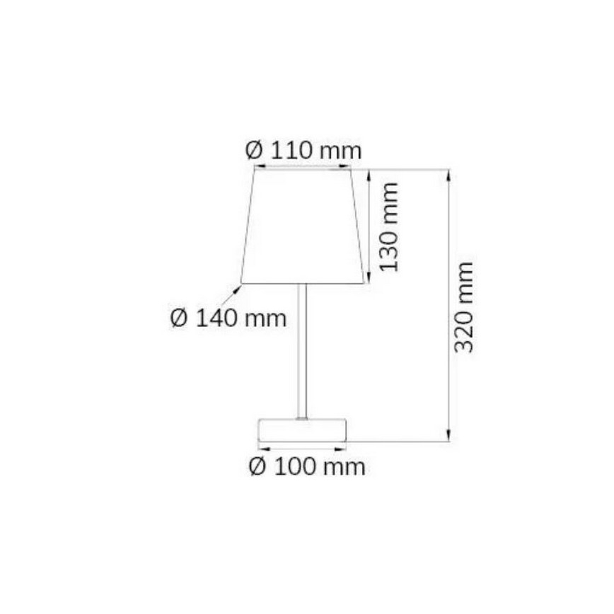 Wofi 8324.01.50.0000 - Bordslampa CESENA 1xE14/42W/230V grå