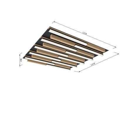 Wofi 9031-1006 - LED Dimbart takarmatur PALERMO LED/40W/230V gummiträd