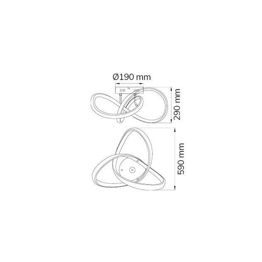 Wofi 9134.01.15.7000 - LED fäst ljuskrona INDIGO LED/45W/230V