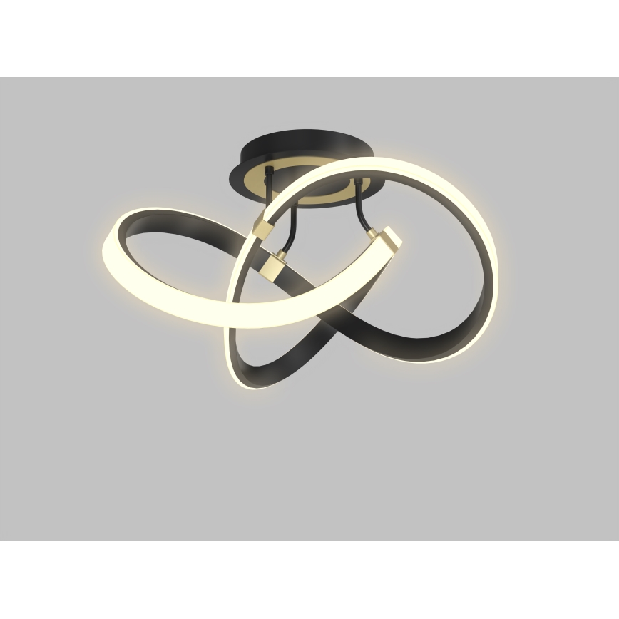 Wofi 9134-104 - Dimbar LED ytmonterad ljuskrona INDIGO LED/44W/230V svart/guld