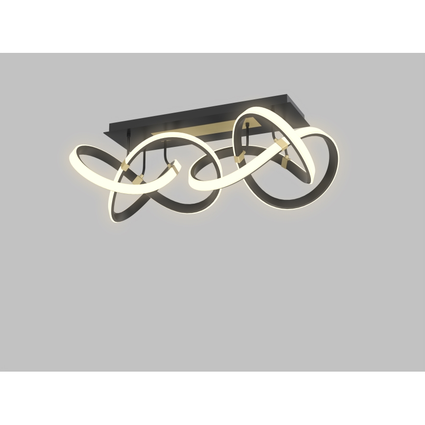 Wofi 9134-204 - LED Dimbar taklampa INDIGO LED/64W/230V svart/guld