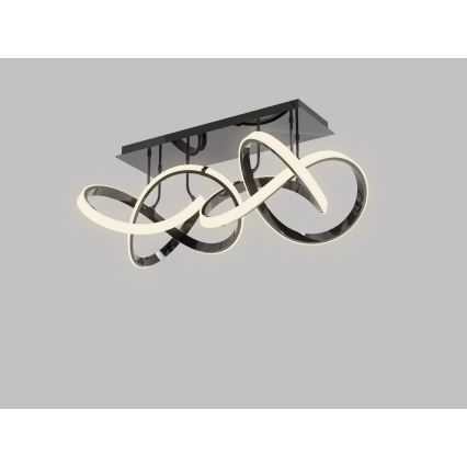 Wofi 9134-205 - LED Dimbar taklampa INDIGO LED/64W/230V svart/glansig krom