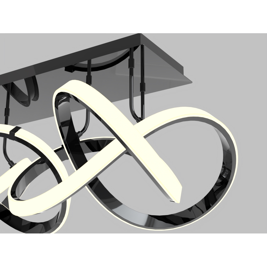 Wofi 9134-205 - LED Dimbar taklampa INDIGO LED/64W/230V svart/glansig krom