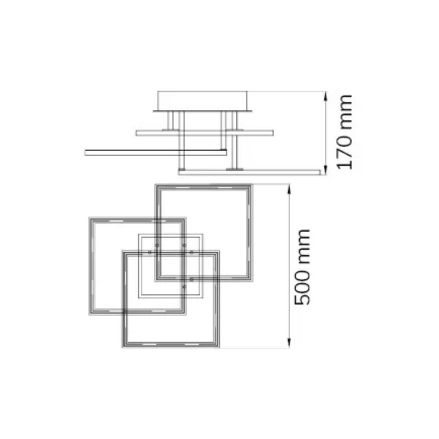 Wofi 9243.03.10.9300 - LED Dimbar taklampa MODESTO LED/33W/230V
