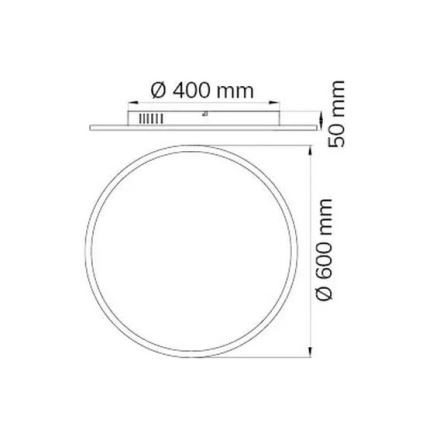 Wofi 9457.01.70.9600 - LED Dimbar taklampa LINOX LED/34W/230V 3000-6000K + fjärrkontroll
