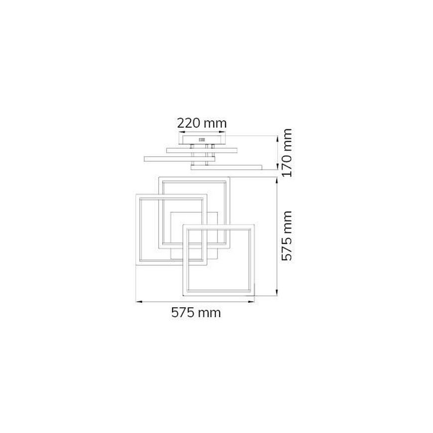 Wofi 9531.03.54.7000 - Dimbar LED ytmonterad ljuskrona VISO LED/40W/230V