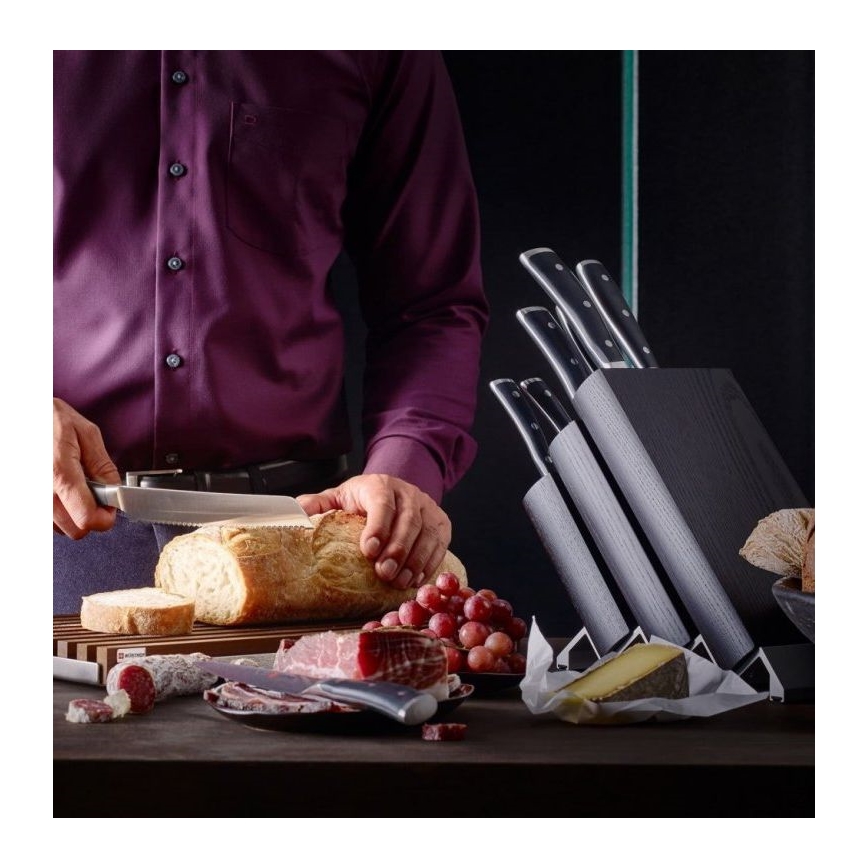 Wüsthof - Set med köksknivar i block CLASSIC IKON 7 delar ask/svart