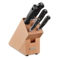 Wüsthof - CLASSIC knivset i knivblock, 6-delar, bok/beige