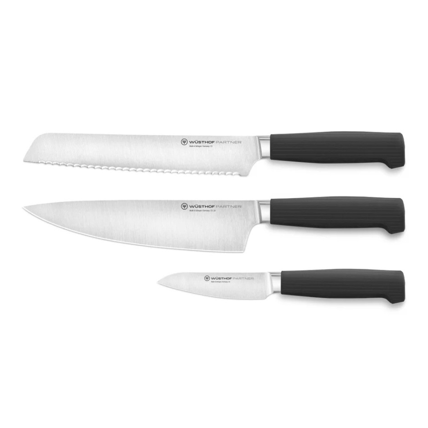 Wüsthof - PARTNER köksknivset, 3 delar, svart