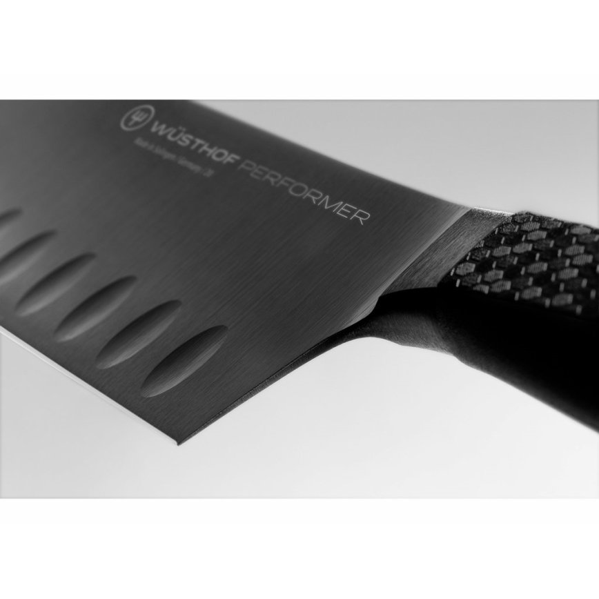 Wüsthof - Kockkniv santoku PERFORMER 17 cm svart