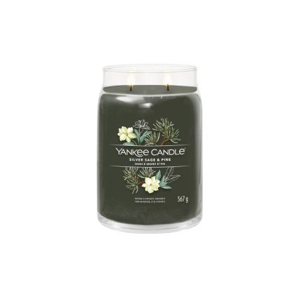 Yankee Candle - Doftljus SILVER SAGE & PINE stort 567g 60-90 tim.