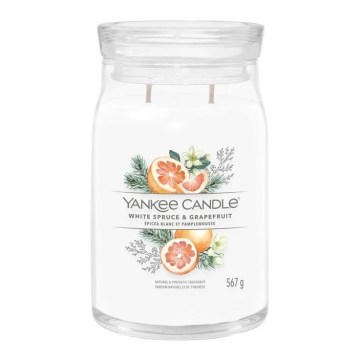 Yankee Candle - Doftljus WHITE SPRUCE & GRAPEFRUIT stor 567g 60-90 tim.