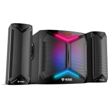 Yenkee - PC Speakers 2.1 50W/230V svart + fjärrkontroll