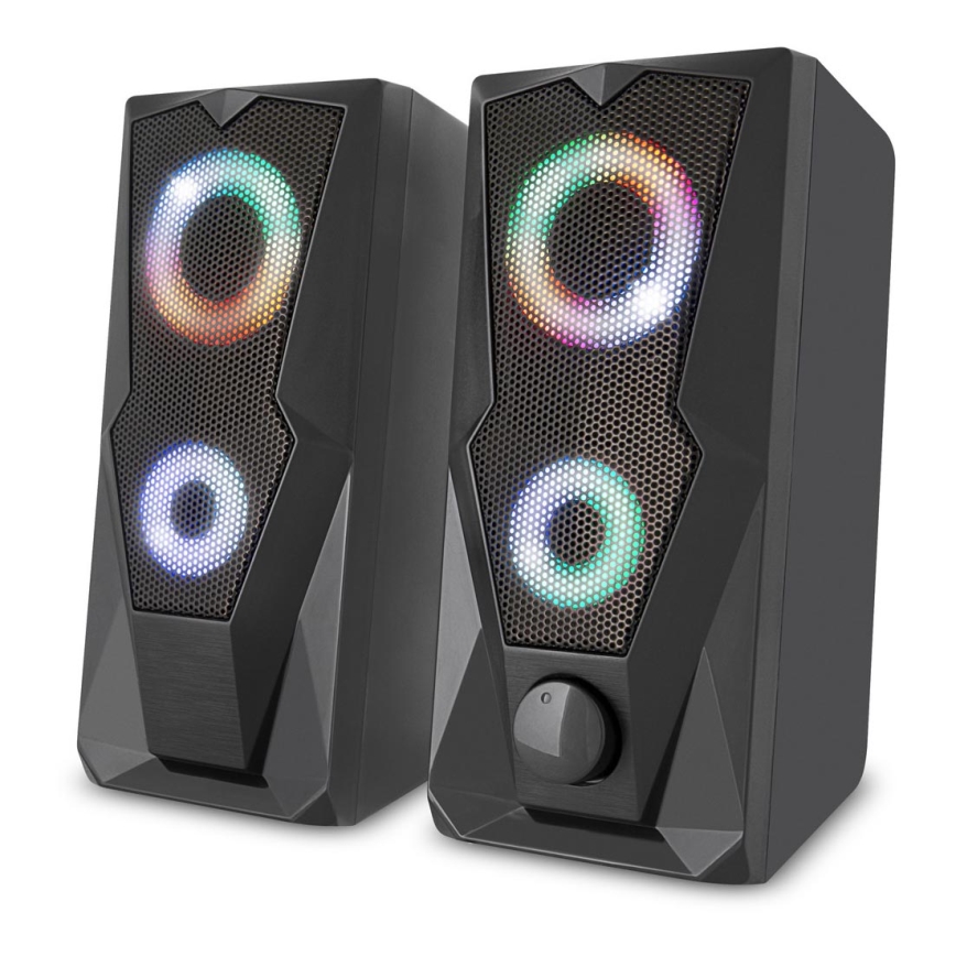 Yenkee - USB Speakers with RGB backlighting 6W/5V svart