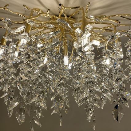 Ytmonterad kristallkrona 12xG9/40W/230V guld