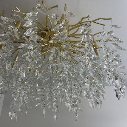 Ytmonterad kristallkrona 12xG9/40W/230V guld