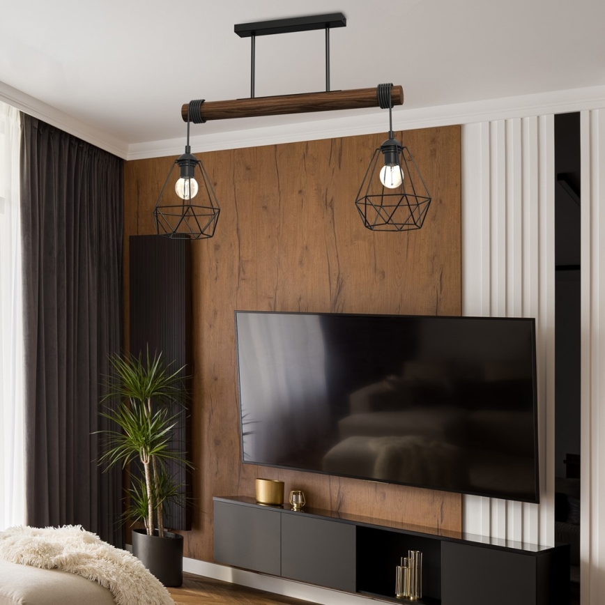 Ytmonterad ljuskrona ACERO 2xE27/60W/230V