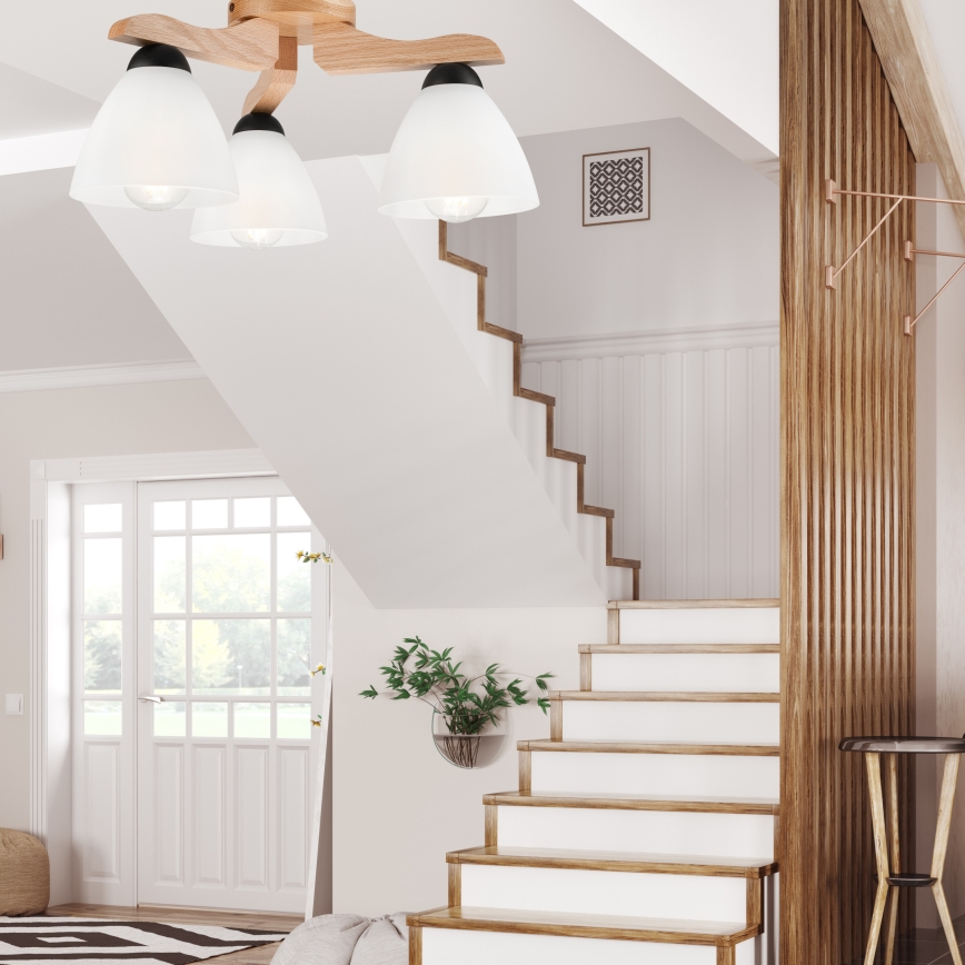 Ytmonterad Ljuskrona ADRIANO 3xE27/60W/230V ek