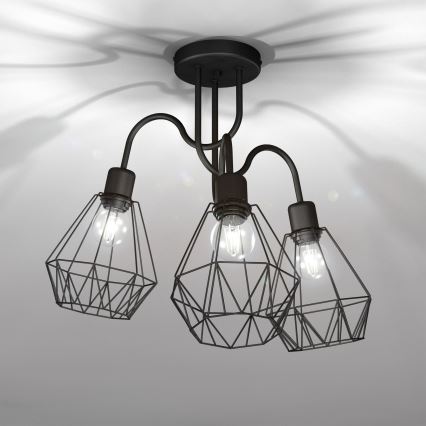 Ytmonterad ljuskrona BERGEN 3xE27/60W/230V