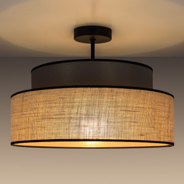 Ytmonterad ljuskrona BOHO 1xE27/60W/230V diameter 40 cm brun/beige