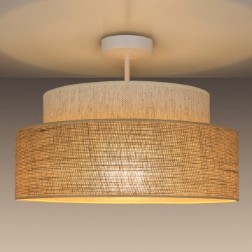 Ytmonterad ljuskrona BOHO 1xE27/60W/230V diameter 40 cm grädde/beige