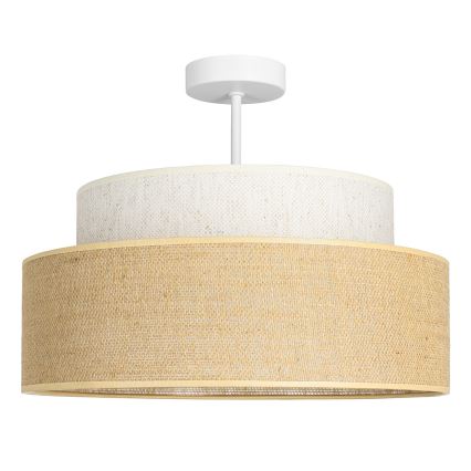 Ytmonterad ljuskrona BOHO 1xE27/60W/230V diameter 40 cm grädde/beige