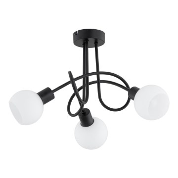 Ytmonterad ljuskrona ERYKA 3xE14/10W/230V svart