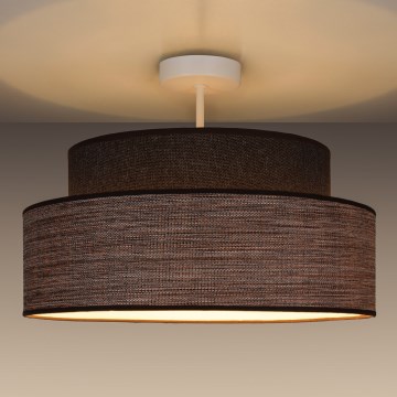 Ytmonterad ljuskrona GRACE 1xE27/60W/230V diameter 40 cm brun/beige
