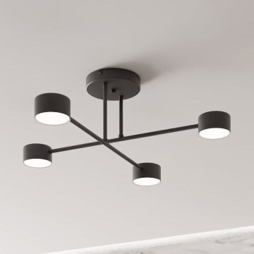 Ytmonterad ljuskrona HALO 4xGX53/10W/230V svart