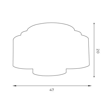Ytmonterad ljuskrona HAVARD 3xE27/60W/230V svart/mässing
