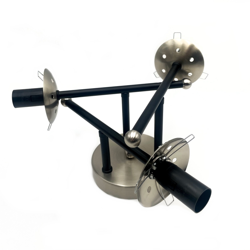 Ytmonterad ljuskrona MALENA 3xE14/5W/230V svart/rökig