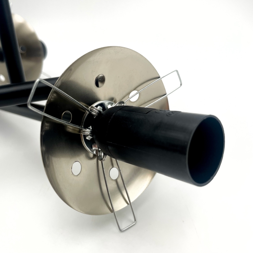 Ytmonterad ljuskrona MALENA 3xE14/5W/230V svart/rökig