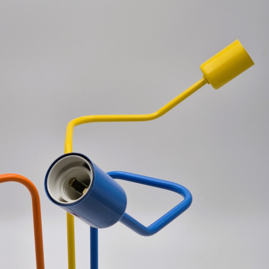 Ytmonterad ljuskrona MATYLDA 3xE27/60W/230V färgrik