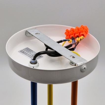 Ytmonterad ljuskrona MATYLDA 3xE27/60W/230V färgrik