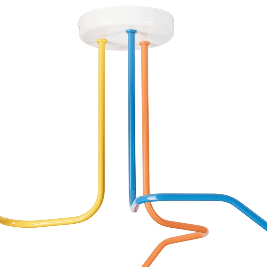 Ytmonterad ljuskrona MATYLDA 3xE27/60W/230V färgrik