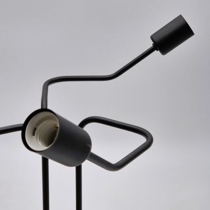 Ytmonterad ljuskrona MATYLDA 3xE27/60W/230V svart