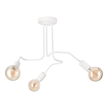 Ytmonterad ljuskrona MATYLDA 3xE27/60W/230V vit