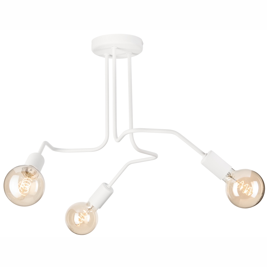 Ytmonterad ljuskrona MATYLDA 3xE27/60W/230V vit