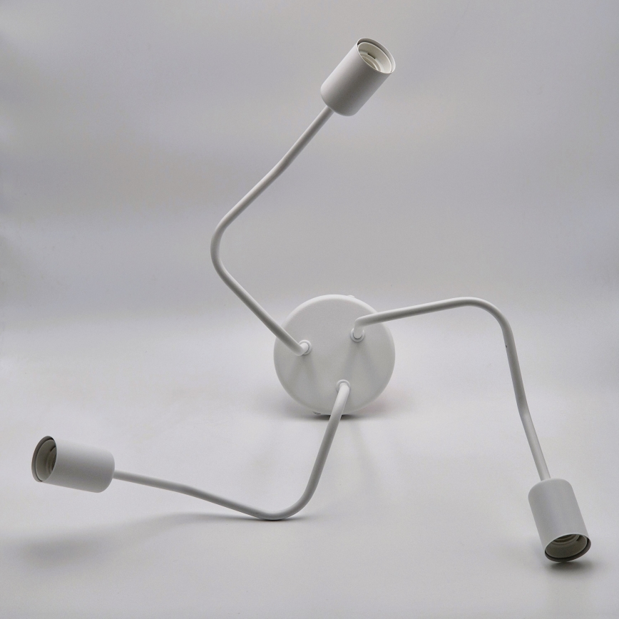 Ytmonterad ljuskrona MATYLDA 3xE27/60W/230V vit