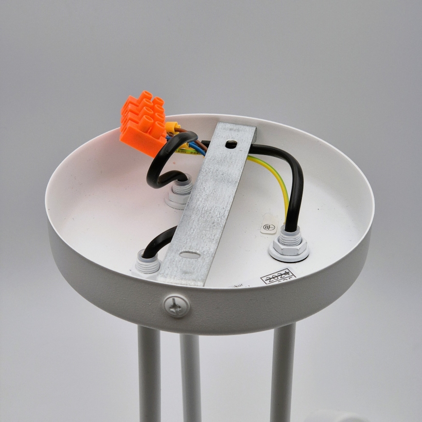 Ytmonterad ljuskrona MATYLDA 3xE27/60W/230V vit