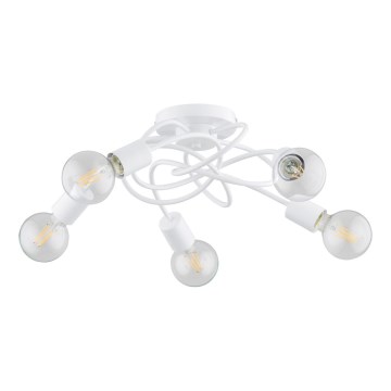 Ytmonterad ljuskrona MAXIS 5xE27/15W/230V vit