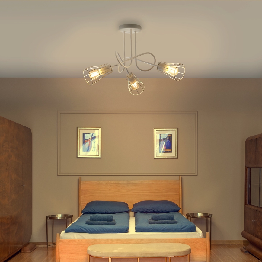 Ytmonterad ljuskrona OXFORD 3xE27/15W/230V vit