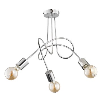 Ytmonterad ljuskrona TANGO 3xE27/15W/230V skinande krom